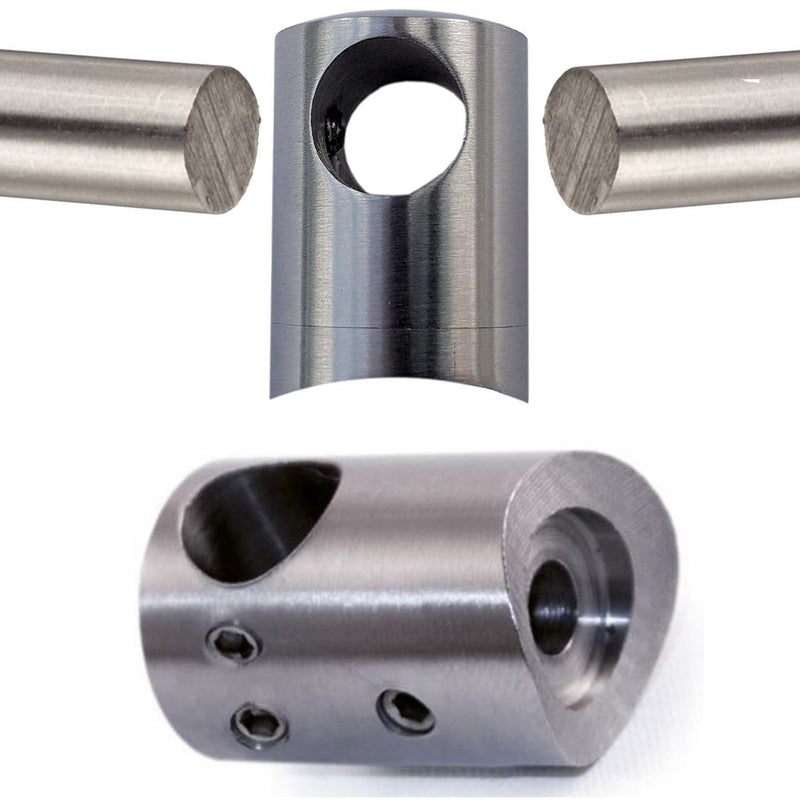 Affordable Stainless Steel Stair Parts E00693200 Round Bar Holder Connector For Round Newel Post
