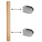 Modern Stair Railing Stainless Steel Rounded Glass Clamp for Flat Surface Mount